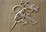Personalised Custom Christening Day Cake Topper YOUR NAME Baptism decor