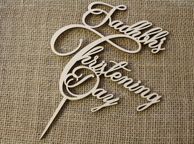main image for ad Personalised Custom Christening Day Cake Topper YOUR NAME Baptism decor