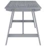 Garden Dining Table Grey 140x70x73.5 cm Solid Acacia Wood Image 3