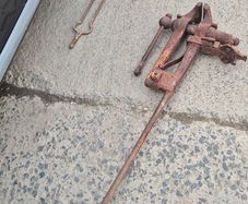 classic vintage vice old tools hatchet hammer