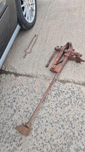 classic vintage vice old tools hatchet hammer