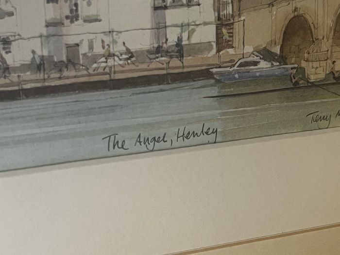 Terry McKivragan RI Limited Edition Framed Print 'The Angel, Henley' (88/850)