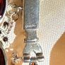 Vintage Sterling Silver Marquise Garnet Marcasite link Image 6