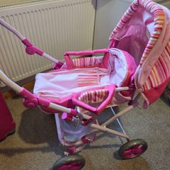 doll stroller and crib