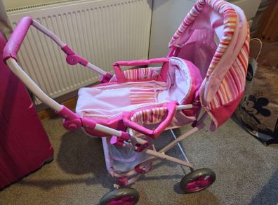 doll stroller and crib