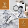 Machine Washable Rugs for Living Room - Modern Soft Faux Short Pile Area Rugs for Bedroom Dining Room Abstract Carpet for Office Kitchen Non Slip Non Shedding, 120x170CM, Grey Image 4
