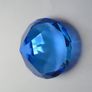 Blue faceted glass paperweight, Ornament, Home decor, Gift, Paperweight Image 5