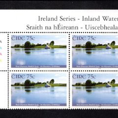 2006 Ireland Inland Waterways 75c River Shannon, Mallock Quay Commemorative Stamp Plate Block 1A1A1A1A Mint Never Hinged (MNH)