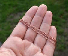 Sterling Silver 925 Italian Pink Rose Gold  Rope Chain 18,3"