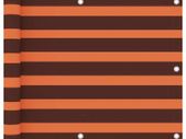 Balcony Screen Balcony Screen Orange and Brown 75x300 cm Oxford Fabric