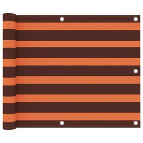 Balcony Screen Balcony Screen Orange and Brown 75x300 cm Oxford Fabric