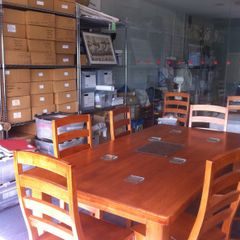 Solid wooden dining table
