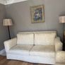 Cream and white floral large sofa / couch Image 7