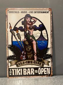 Tiki Bar Tin Metal sign
