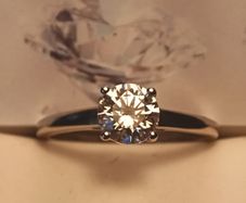 Swarovski Zirconia Petite Solitaire Silver Ring