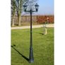 Garden Light Post 2-arms 215 cm Dark Green/Black Aluminium Image 2