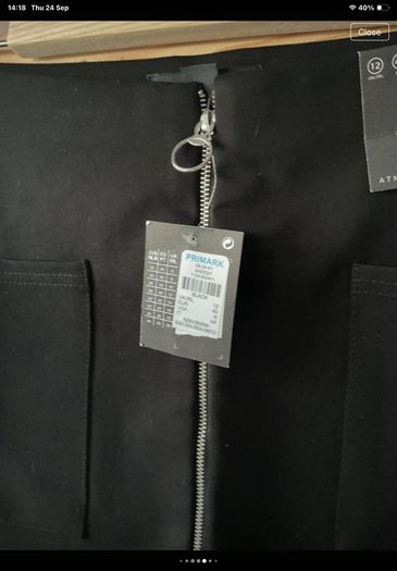 skirt Bnwt black pencil skirt size 12 front zipped detail