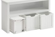Storage Cabinet, Storage Box with Wheels, Toy Shelf, Side Cabinet, for Living Room, Bedroom, Children's Room, White