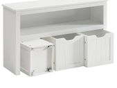 Storage Cabinet, Storage Box with Wheels, Toy Shelf, Side Cabinet, for Living Room, Bedroom, Children's Room, White