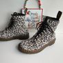 Dr Martens 1460 8 hole panther leopard leather boots UK4 EU37 US6 Image 5
