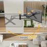 TV Wall Bracket Mount with Extra Long Articulated Arm 850mm for 32-75 Inch TVs, 180 Rotation Landscape to Portrait Full Motion Corner TV Wall Mount Bracket up to 50kg max. VESA Image 3