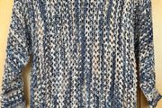 Ladies Navy&amp;Blush Loose Knit Jumper