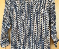 Ladies Navy&Blush Loose Knit Jumper