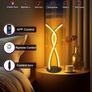 LED Bedside Table lamp, Modern Bedside Light Desk Nightstand Lamp RGBIC Color Changing Dimmable with Remote Music Sync Bluetooth APP Control Night Light for Home Living Bedroom Office Decor Image 3