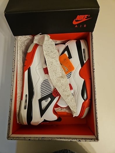 NIKE AIR JORDAN 4 Retro 'Fire Red 2020' sneakers NEW & BOXED exclusive RRP 700 euro size UK 9