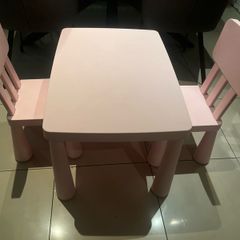 Ikea kids table & chairs pink
