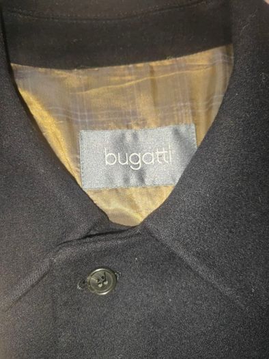 Men's Bugatti Wool & Cashmere Overcoat Made in Germany Black Vintage