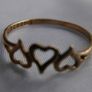 9ct Gold 375 Gold Heart Ring. Minimalist gift with love ring, Dainty Heart Band, Gift For Girlfriend size P Image 2