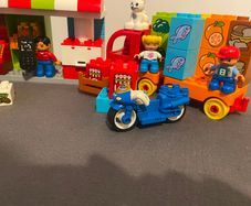 lego duplo pizza and truck