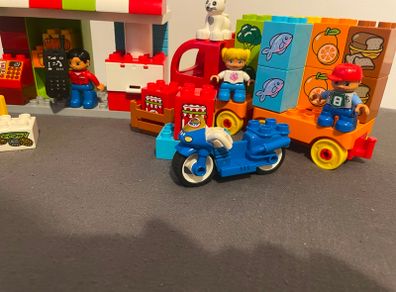 lego duplo pizza and truck