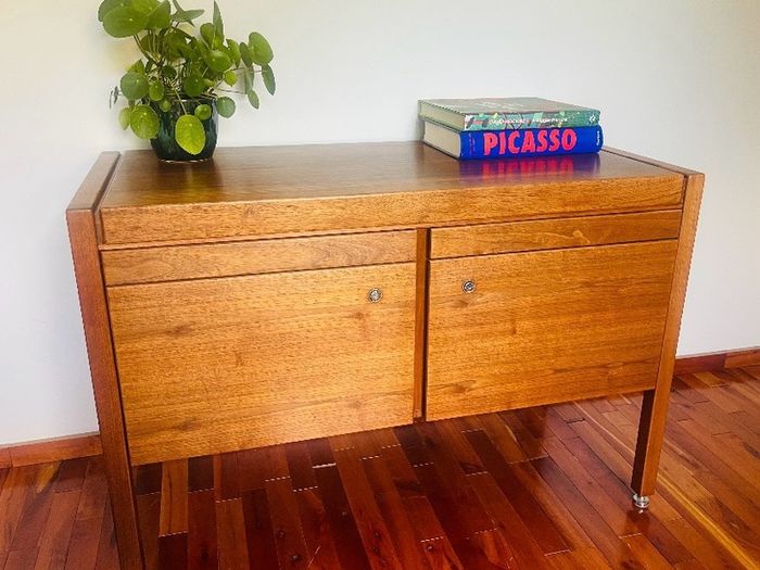 Solid Teak Mid Century Office Credenza/Sideboard high quality