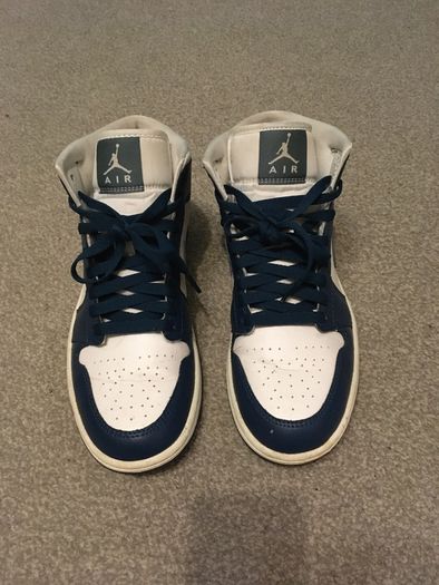 Nike Air Jordans UK 5 blue and white