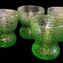 Vintage Harrods Green Textured Glass Bowls/Glasses Image 3