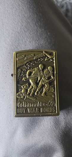 vintage-style brass pocket lighter