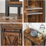 _Sideboard with Shelf and Drawer, Kitchen Cabinet, Chest of Drawers with Sliding Door in Country House Style, Industrial Design, Vintage Brown/Black Image 5