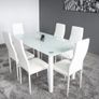 Dining Set table with 6 Chairs white Image 3