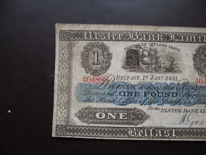 1931 Ulster Bank Limited 1 Pound