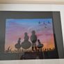 sunset family wall stone shell art Image 3