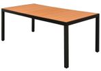 Garden Table Brown 185x90x74 cm Aluminium and WPC