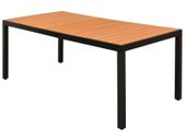 Garden Table Brown 185x90x74 cm Aluminium and WPC