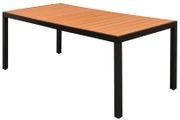 Garden Table Brown 185x90x74 cm Aluminium and WPC