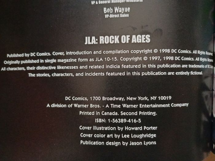 JLA Rock of Ages by Grant Morrison (Justice League DC Comics Graphic Novel 1998)