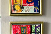 Original Matisse Inspired Artwork Framed  Original Art Contemporary Irish Art Floral Art