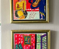 Original Matisse Inspired Artwork Framed  Original Art Contemporary Irish Art Floral Art