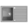Granite Kitchen Sink Single Basin with Drainer Reversible Grey Image 2
