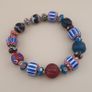 Vintage Venetian style Mix Chevron & Trade Glass beads Bracelet Image 4